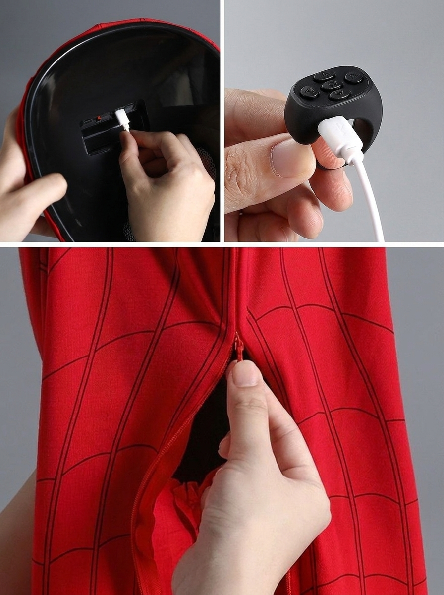 Masque de Spider-Man – Yeux LED Lumineux Cosplay Marvel